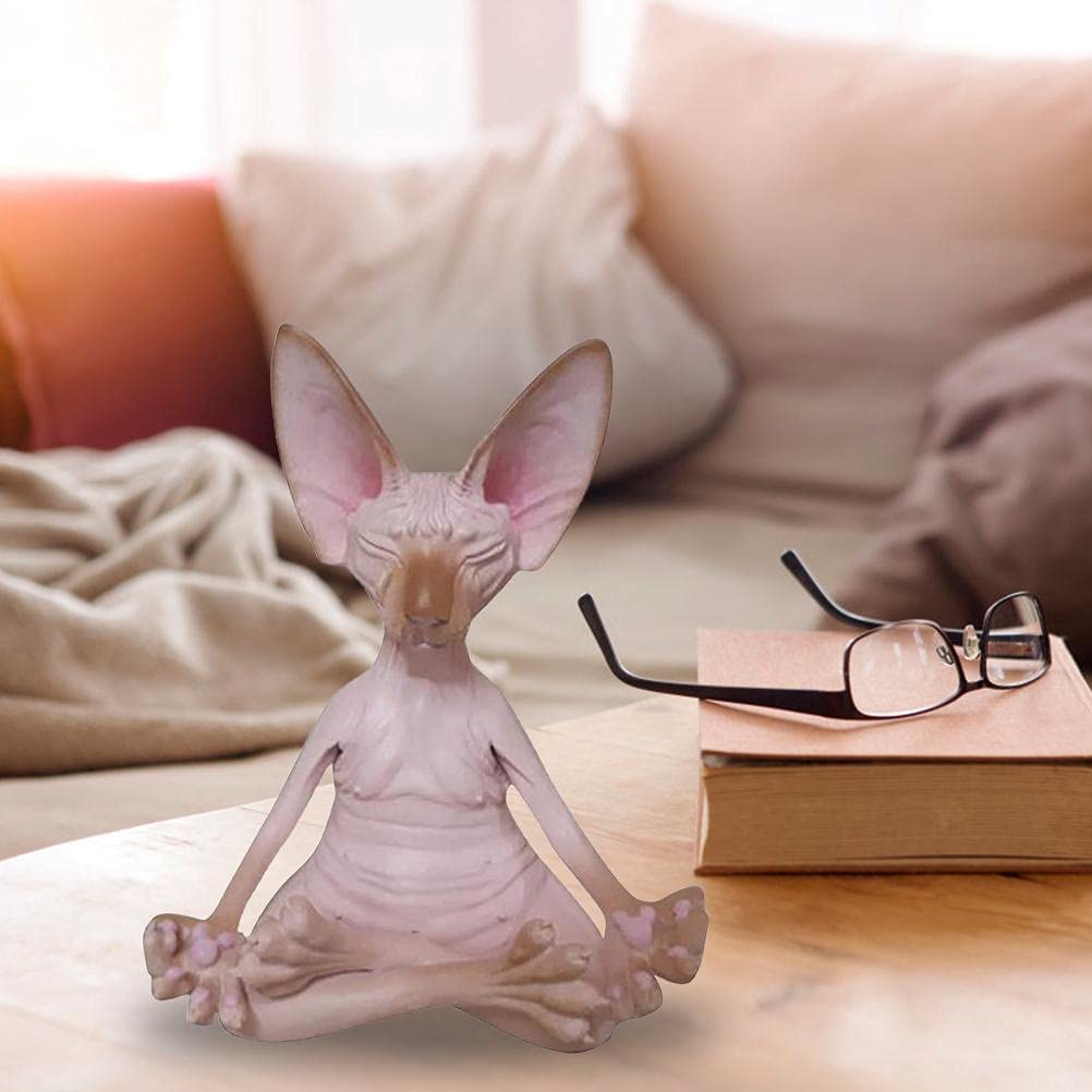 Meditating Sphynx Cat Figurine