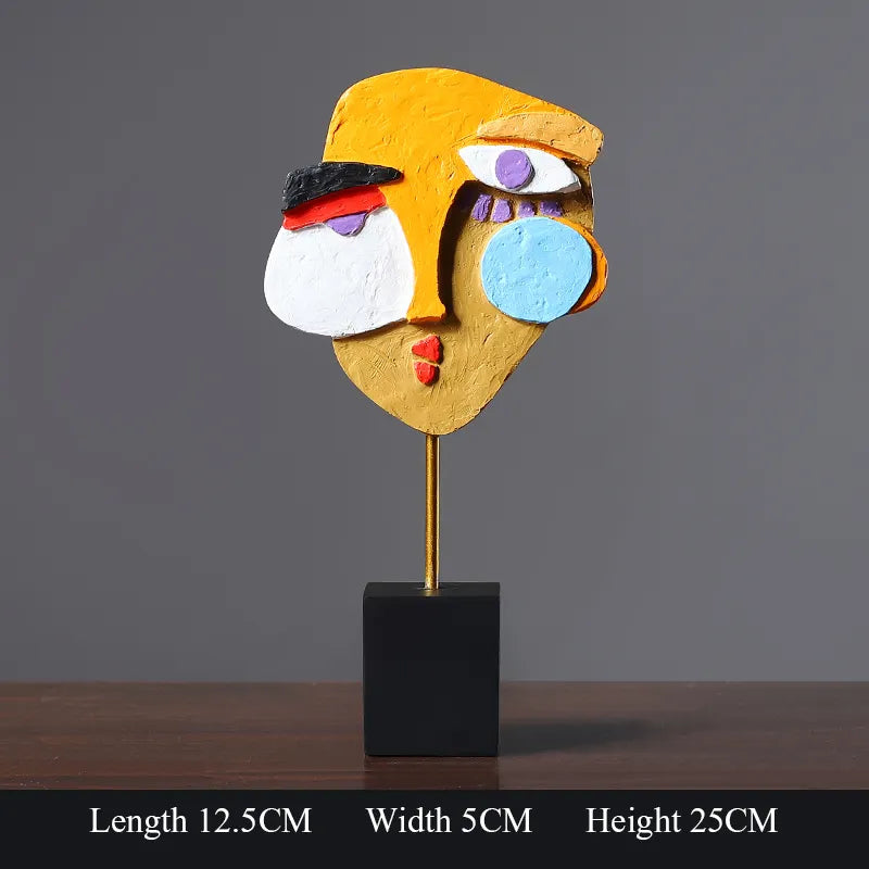 Modern Handcrafted African Art Resin Accents